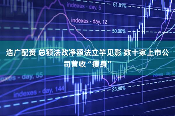 浩广配资 总额法改净额法立竿见影 数十家上市公司营收“瘦身”